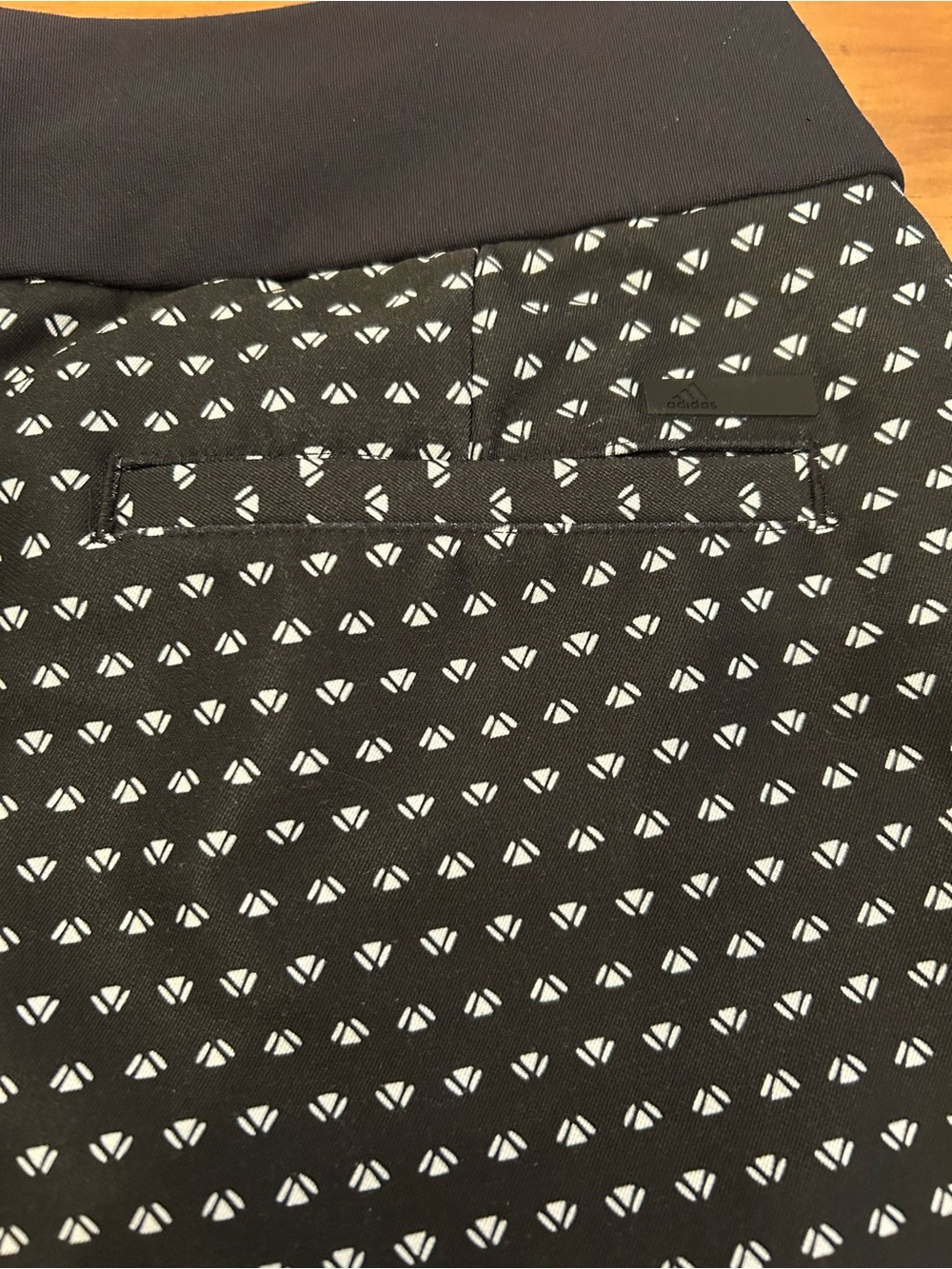 Adidas Women’s Golf Pants - Black Geometric Print - Size L Sporty Chic - Picture 4 of 5